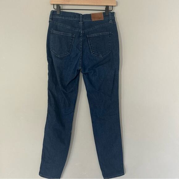 Madewell 10" High Riser Skinny Jeans in Lydia Dark Wash Stretch Denim 27 - Picture 3 of 8